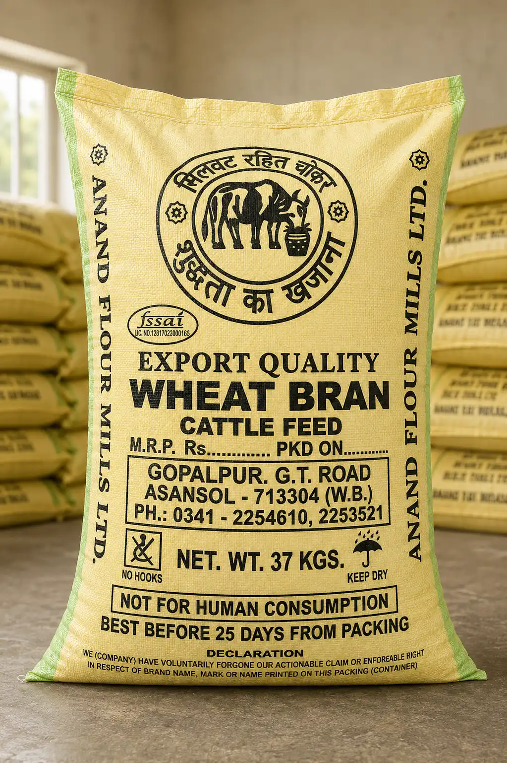 Export Quality Wheat Bran 37 Kg